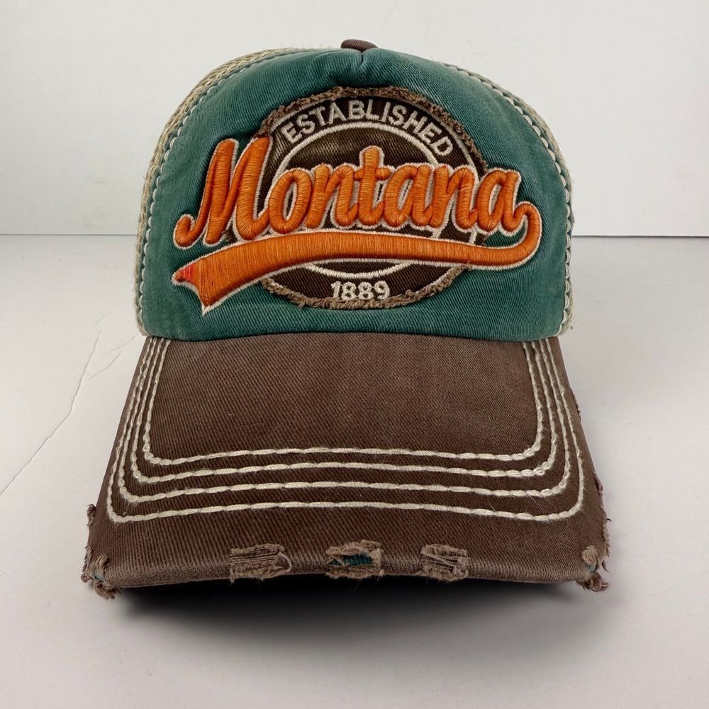 ROBIN RUTH MONTANA 1889 ORIGINAL DISTRESSED SnapBack hat